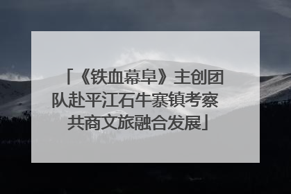 《铁血幕阜》主创团队赴平江石牛寨镇考察 共商文旅融合发展