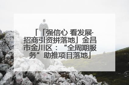 「强信心 看发展·招商引资拼落地」金昌市金川区：“全周期服务”助推项目落地