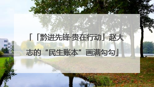 「黔进先锋·贵在行动」赵大志的“民生账本”画满勾勾