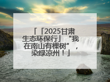 「2025甘肃生态环保行」“我在南山有棵树”，染绿凉州！