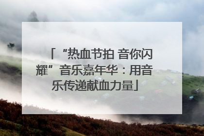 “热血节拍 音你闪耀”音乐嘉年华：用音乐传递献血力量