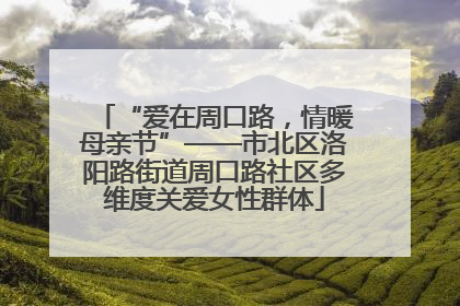 “爱在周口路，情暖母亲节”——市北区洛阳路街道周口路社区多维度关爱女性群体
