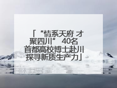 “情系天府 才聚四川” 40名首都高校博士赴川探寻新质生产力
