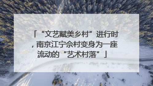 “文艺赋美乡村”进行时，南京江宁佘村变身为一座流动的“艺术村落”