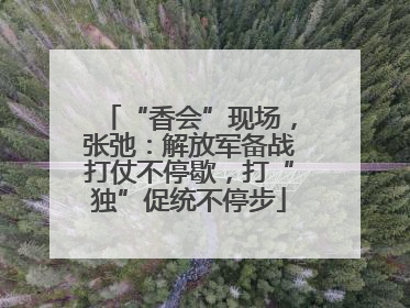 “香会”现场，张弛：解放军备战打仗不停歇，打“独”促统不停步
