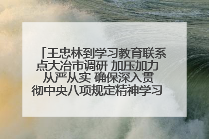 王忠林到学习教育联系点大冶市调研 加压加力 从严从实 确保深入贯彻中央八项规定精神学习教育取得实效
