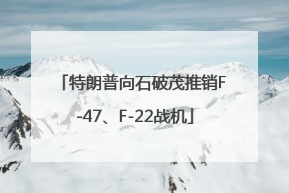 特朗普向石破茂推销F-47、F-22战机