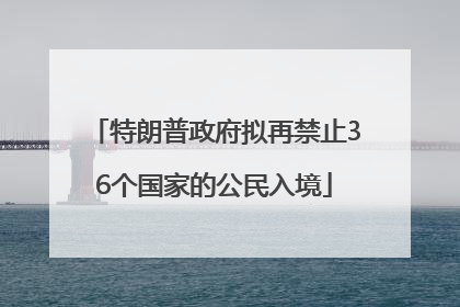 特朗普政府拟再禁止36个国家的公民入境