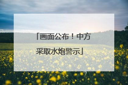 画面公布！中方采取水炮警示