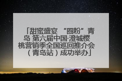 甜蜜盛宴 “圈粉”青岛 第六届中国·澄城樱桃营销季全国巡回推介会（青岛站）成功举办