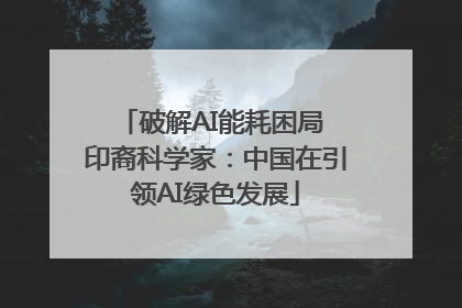 破解AI能耗困局 印裔科学家：中国在引领AI绿色发展