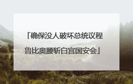 确保没人破坏总统议程 鲁比奥腰斩白宫国安会