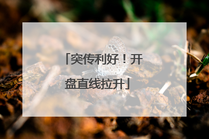 突传利好！开盘直线拉升