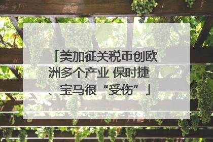 美加征关税重创欧洲多个产业 保时捷、宝马很“受伤”