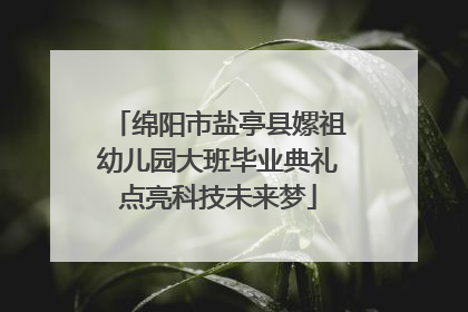 绵阳市盐亭县嫘祖幼儿园大班毕业典礼点亮科技未来梦