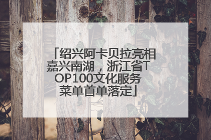 绍兴阿卡贝拉亮相嘉兴南湖，浙江省TOP100文化服务菜单首单落定