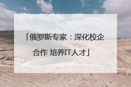 俄罗斯专家：深化校企合作 培养IT人才
