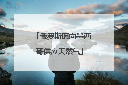 俄罗斯愿向墨西哥供应天然气