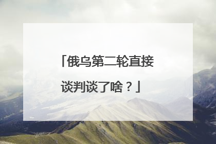 俄乌第二轮直接谈判谈了啥？