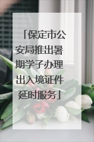 保定市公安局推出暑期学子办理出入境证件延时服务