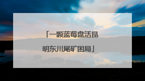一颗蓝莓盘活昆明东川尾矿困局