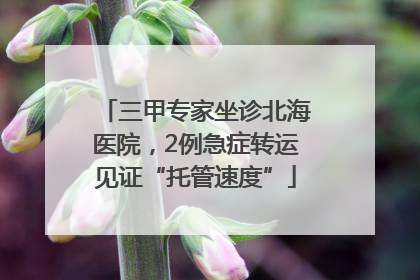 三甲专家坐诊北海医院，2例急症转运见证“托管速度”