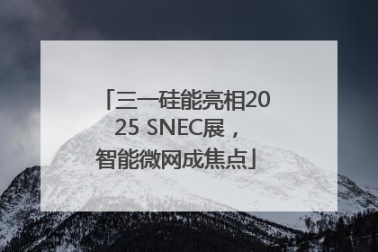 三一硅能亮相2025 SNEC展，智能微网成焦点
