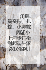 三角粽、桑蚕粽、扎粽、小脚粽……周浦小上海步行街刮起端午浓浓民俗风