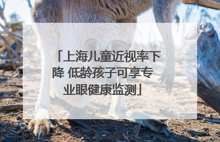 上海儿童近视率下降 低龄孩子可享专业眼健康监测