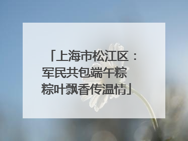 上海市松江区：军民共包端午粽 粽叶飘香传温情