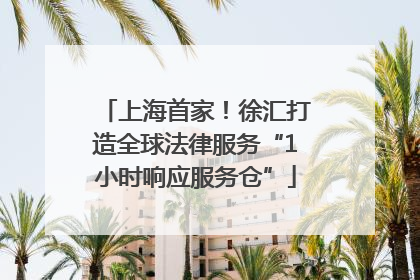上海首家！徐汇打造全球法律服务“1小时响应服务仓”