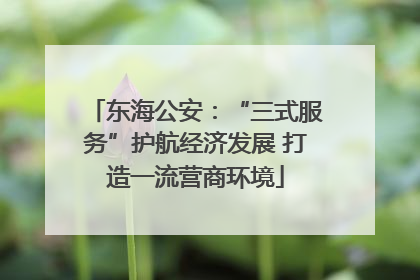 东海公安：“三式服务”护航经济发展 打造一流营商环境