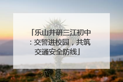 乐山井研三江初中：交警进校园，共筑交通安全防线