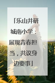 乐山井研城南小学：展现青春担当，共议身边要事