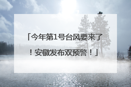 今年第1号台风要来了！安徽发布双预警！