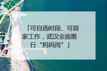 可自选时段、可居家工作，武汉全面推行“妈妈岗”