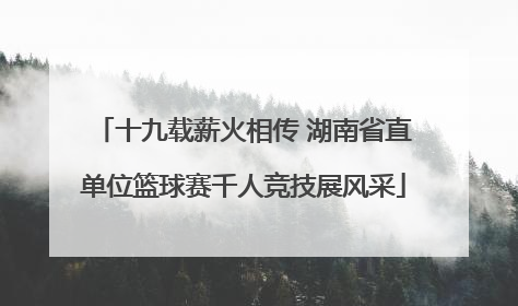 十九载薪火相传 湖南省直单位篮球赛千人竞技展风采