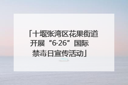 十堰张湾区花果街道开展“6·26”国际禁毒日宣传活动
