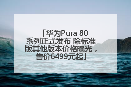 华为Pura 80系列正式发布 除标准版其他版本价格曝光，售价6499元起