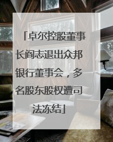 卓尔控股董事长阎志退出众邦银行董事会，多名股东股权遭司法冻结
