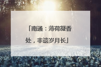 南通：薄荷凝香处，非遗岁月长