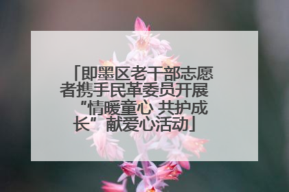 即墨区老干部志愿者携手民革委员开展“情暖童心 共护成长”献爱心活动