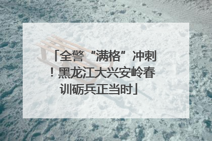 全警“满格”冲刺！黑龙江大兴安岭春训砺兵正当时