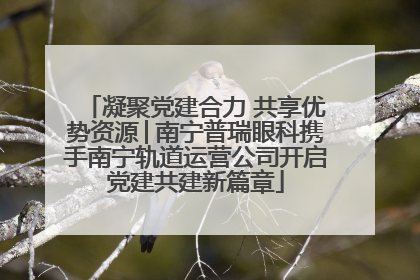 凝聚党建合力 共享优势资源│南宁普瑞眼科携手南宁轨道运营公司开启党建共建新篇章