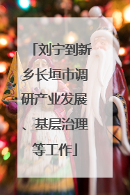 刘宁到新乡长垣市调研产业发展、基层治理等工作