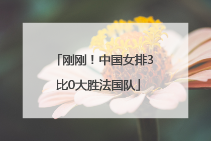 刚刚！中国女排3比0大胜法国队