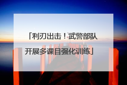 利刃出击！武警部队开展多课目强化训练