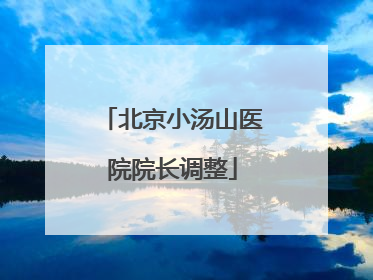 北京小汤山医院院长调整