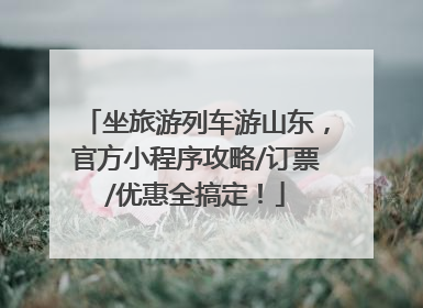 坐旅游列车游山东，官方小程序攻略/订票/优惠全搞定！