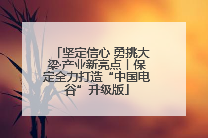 坚定信心 勇挑大梁·产业新亮点丨保定全力打造“中国电谷”升级版